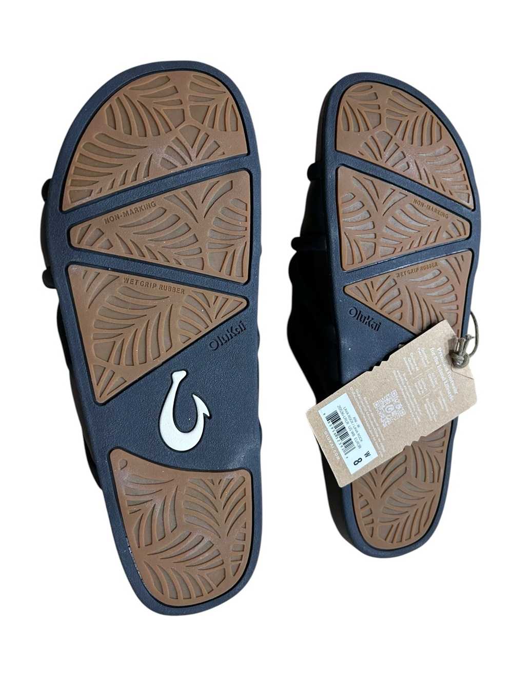 NWT OLUKAI ANI - LAVA ROCK Black Womens 8 - Picture 5 of 6